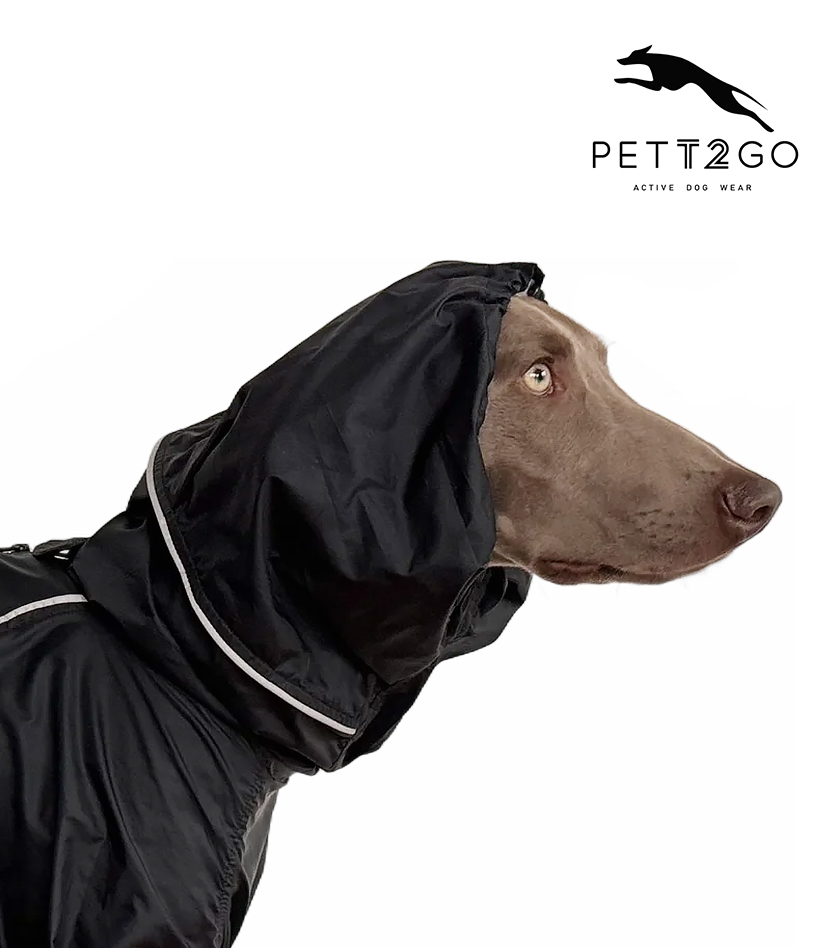 Dog lightweight windbreaker-Coal Black